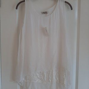 NWT Gigi Moda Silk sleeveless layered top  One Size